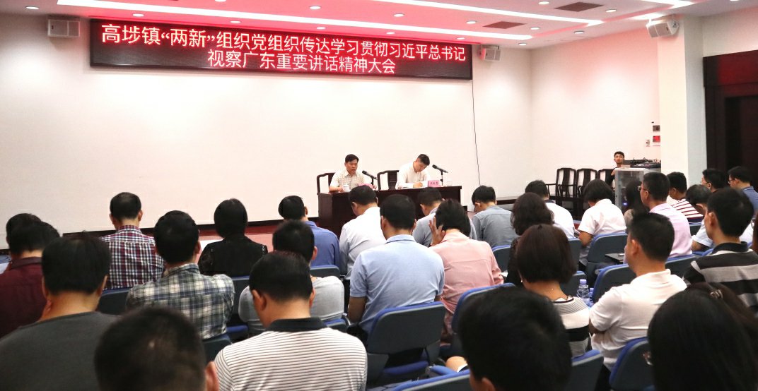 高埗镇举行组工干部传达贯彻习近平总书记视察广东重要讲精神会议