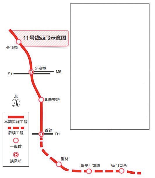 地鐵11號(hào)線西段計(jì)劃于2021年通車