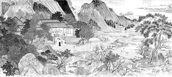 明仇英绘《桃花源图》 资料图片