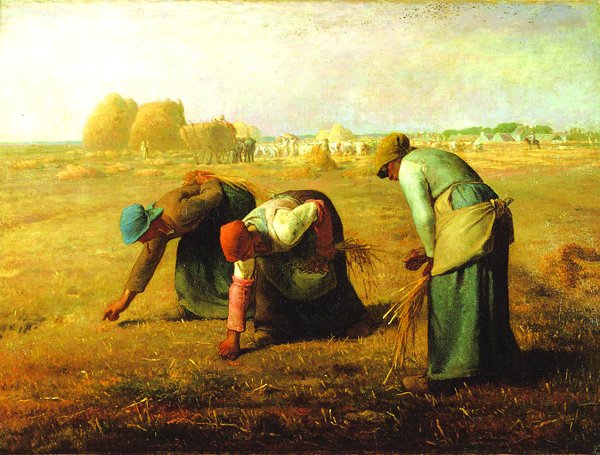 19世纪法国巴比松油画《拾穗者》