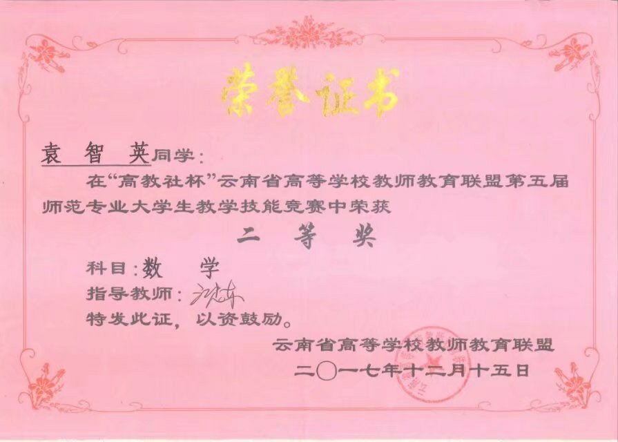 楚雄师范学院代表队在"高教社杯"云南省第五届师范专业大学生